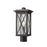 Z-Lite Brookside 1 Light 16" Outdoor Post Mount, Black/Seedy - 583PHMR-BK