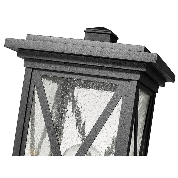 Z-Lite Brookside 1 Light 16" Outdoor Post Mount, Black/Seedy