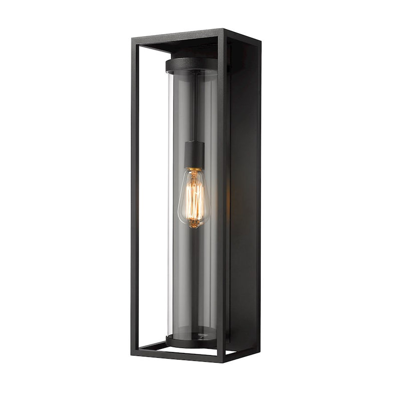 Z-Lite Dunbroch 1 Light 24.25" Outdoor Wall Sconce, Black/Clear