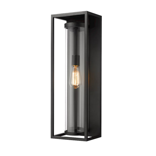 Z-Lite Dunbroch 1 Light 24.25" Outdoor Wall Sconce, Black/Clear