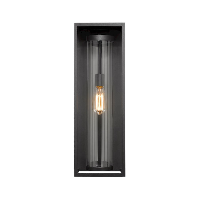 Z-Lite Dunbroch 1 Light 24.25" Outdoor Wall Sconce, Black/Clear