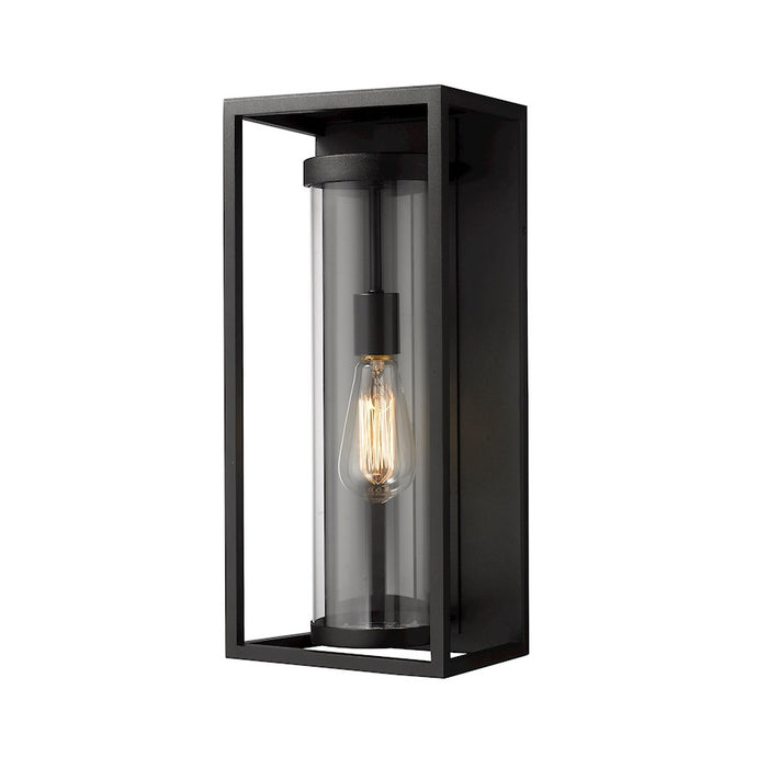 Z-Lite Dunbroch 1 Light 18.25" Outdoor Wall Sconce, Black/Clear