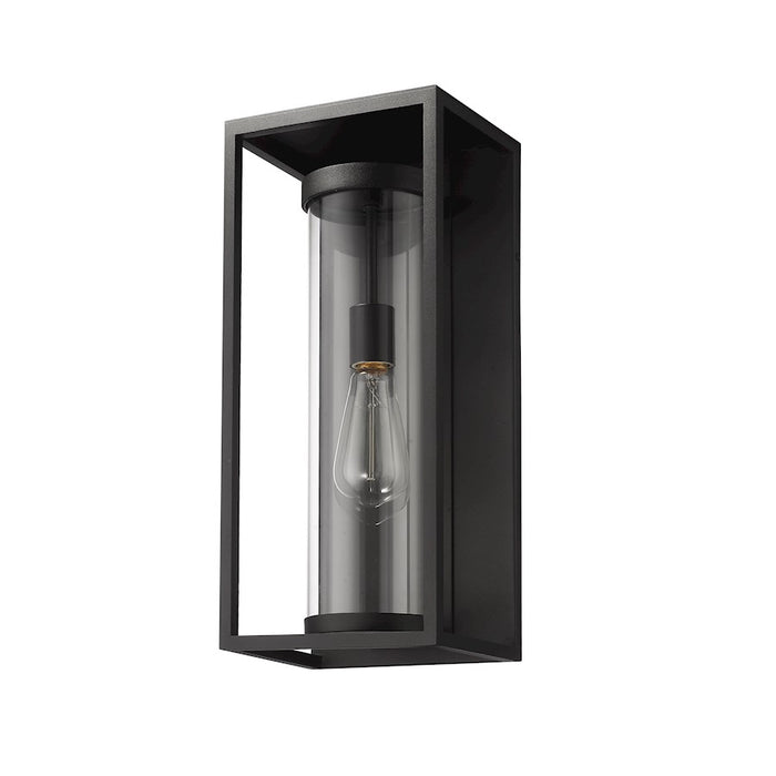 Z-Lite Dunbroch 1 Light 18.25" Outdoor Wall Sconce, Black/Clear