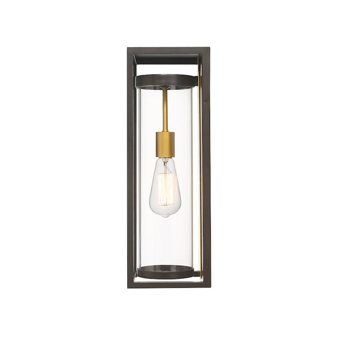 Z-Lite Dunbroch 1 Light 18" Outdoor Sconce, Bronze/Brass/Clear