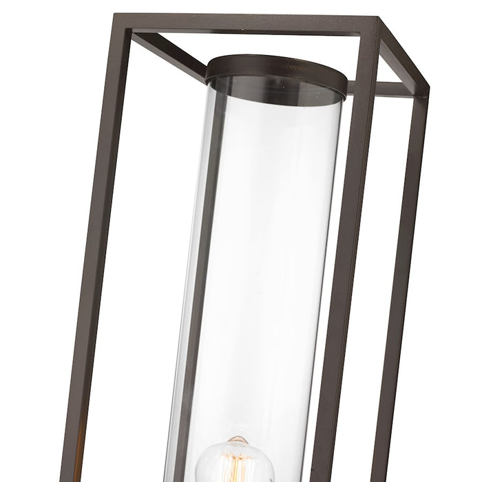 Z-Lite Dunbroch 1 Light 26" Outdoor Post, Bronze/Brass/Clear