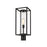 Z-Lite Dunbroch 1 Light 22" Outdoor Post Mount Fixture, Black/Clear - 584PHMR-BK