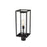 Z-Lite Dunbroch 1 Light 22" Outdoor Post Mount Fixture, Black/Clear