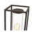 Z-Lite Dunbroch 1 Light 22" Outdoor Post, Bronze/Brass/Clear