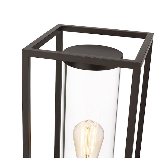 Z-Lite Dunbroch 1 Light 22" Outdoor Post, Bronze/Brass/Clear