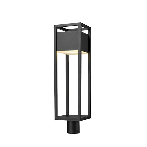 Z-Lite Barwick 1 Light 27" Outdoor Post Mount Fixture, Black - 585PHBR-BK-LED