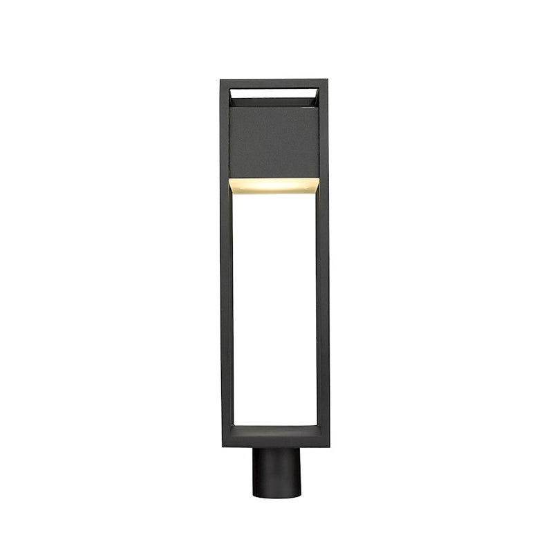 Z-Lite Barwick 1 Light 27" Outdoor Post Mount Fixture, Black