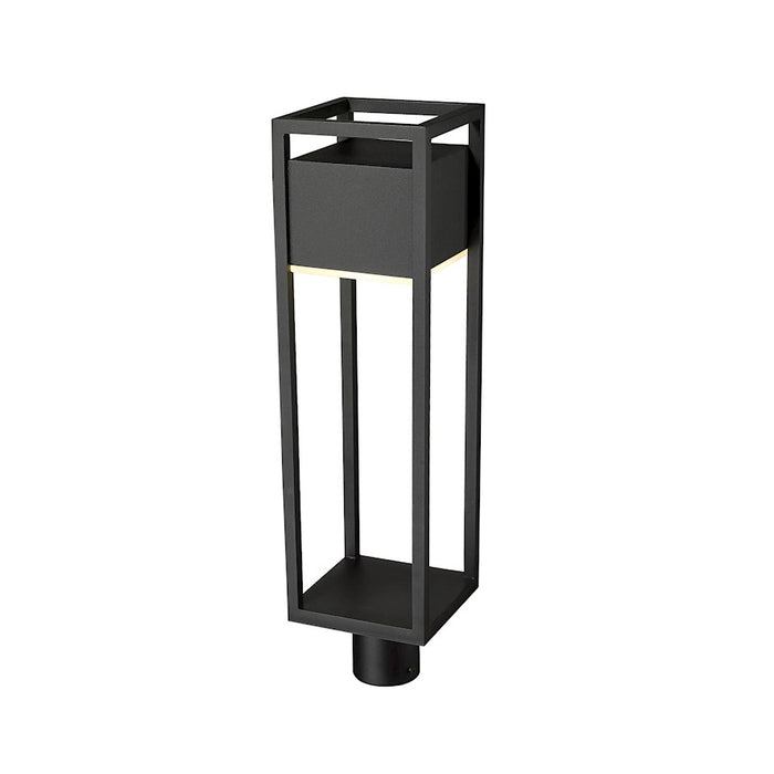 Z-Lite Barwick 1 Light 27" Outdoor Post Mount Fixture, Black