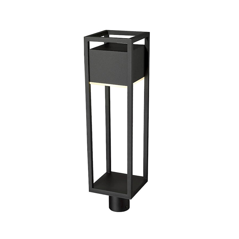 Z-Lite Barwick 1 Light 27" Outdoor Post Mount Fixture, Black