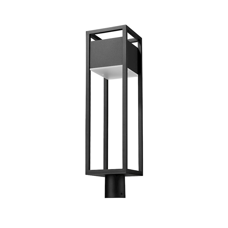 Z-Lite Barwick 1 Light 27" Outdoor Post Mount Fixture, Black