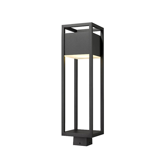 Z-Lite Barwick 1 Light 25.75" Outdoor Post Mount Fixture, Black - 585PHBS-BK-LED