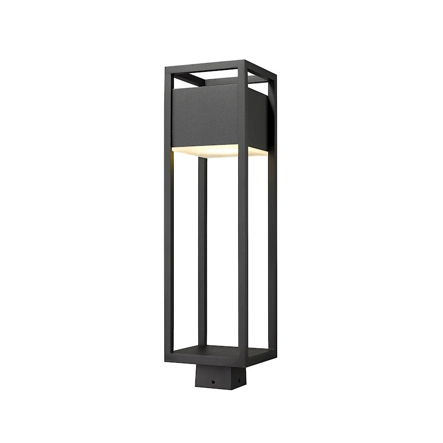 Z-Lite Barwick 1 Light 25.75" Outdoor Post Mount Fixture, Black - 585PHBS-BK-LED