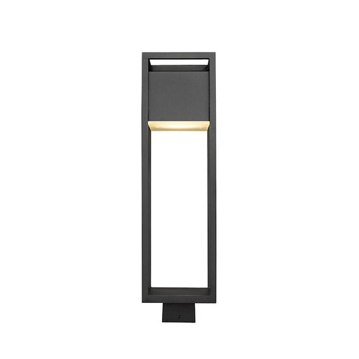 Z-Lite Barwick 1 Light 25.75" Outdoor Post Mount Fixture, Black