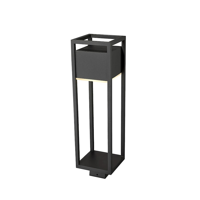 Z-Lite Barwick 1 Light 25.75" Outdoor Post Mount Fixture, Black
