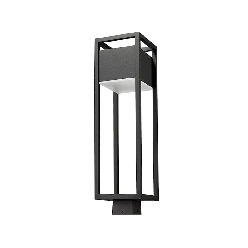 Z-Lite Barwick 1 Light 25.75" Outdoor Post Mount Fixture, Black