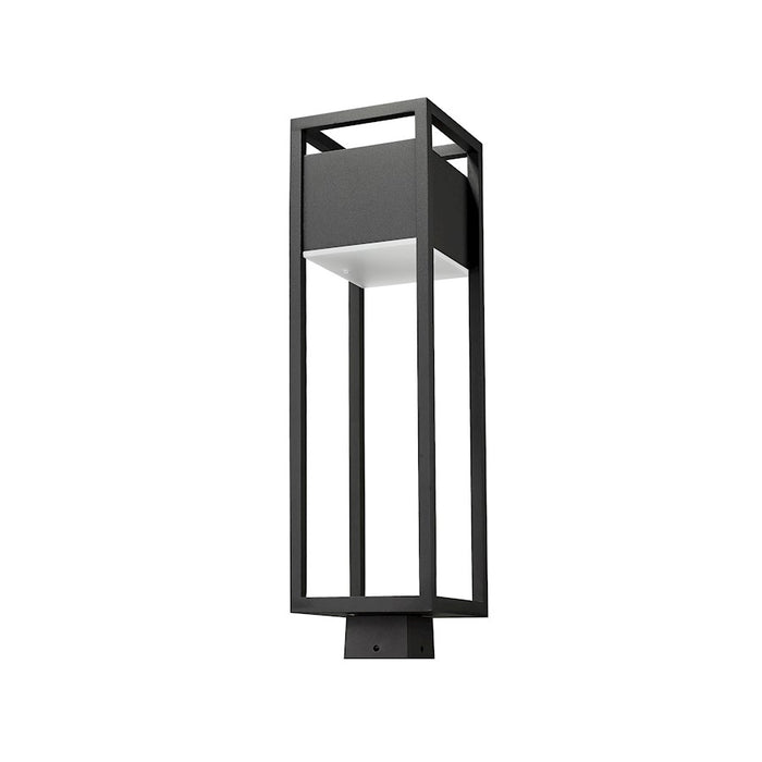 Z-Lite Barwick 1 Light 25.75" Outdoor Post Mount Fixture, Black