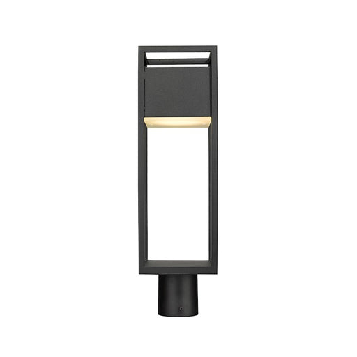Z-Lite Barwick 1 Light 21" Outdoor Post Mount Fixture, Black