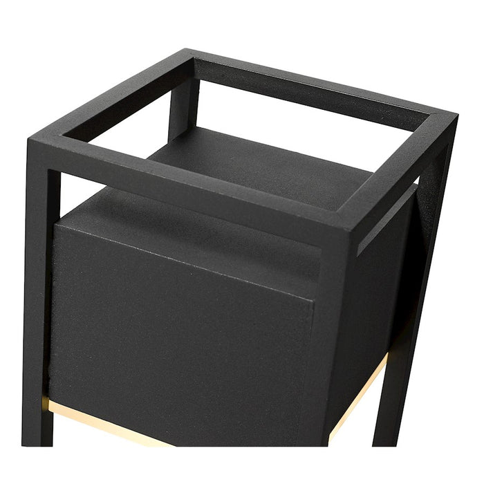 Z-Lite Barwick 1 Light 21" Outdoor Post Mount Fixture, Black