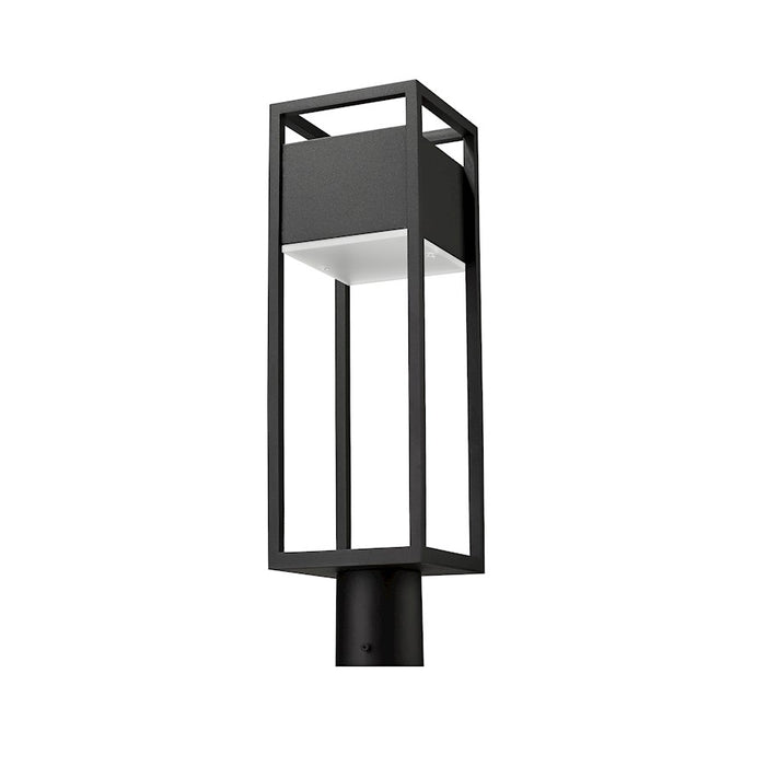 Z-Lite Barwick 1 Light 21" Outdoor Post Mount Fixture, Black