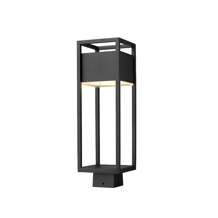 Z-Lite Barwick 1 Light 19" Outdoor Post Mount Fixture, Black - 585PHMS-BK-LED