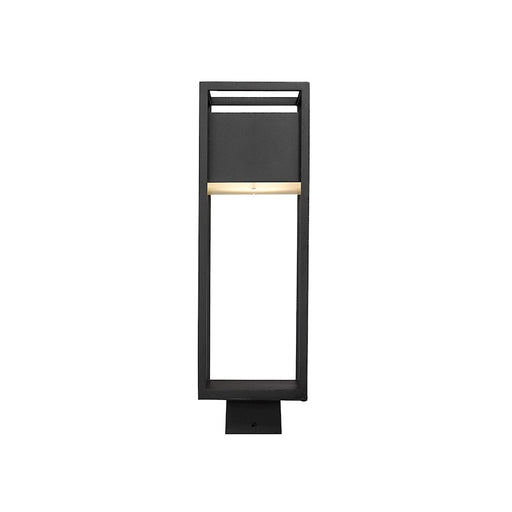Z-Lite Barwick 1 Light 19" Outdoor Post Mount Fixture, Black