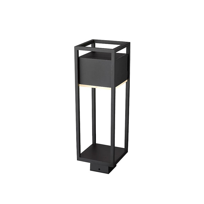 Z-Lite Barwick 1 Light 19" Outdoor Post Mount Fixture, Black