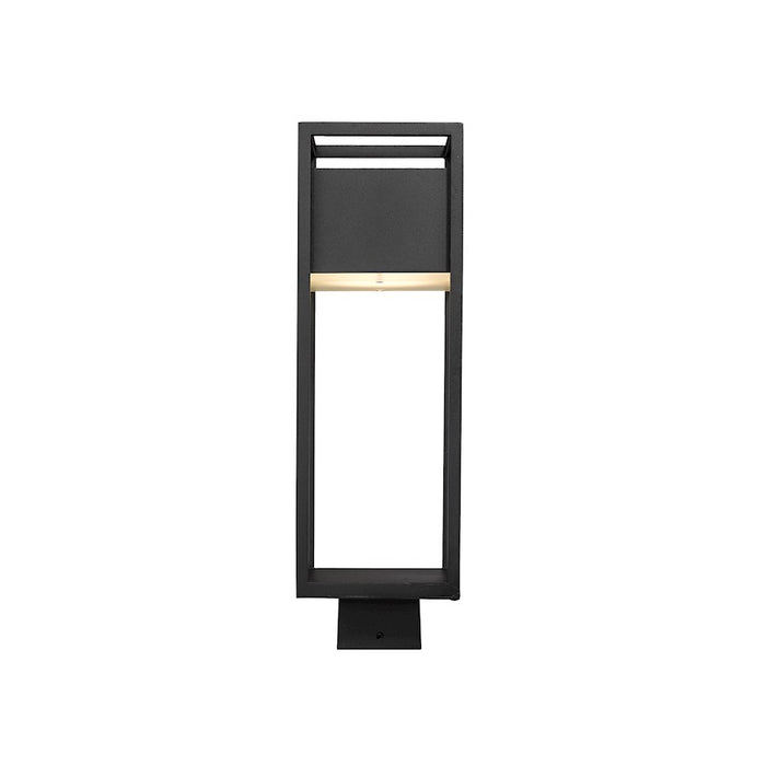 Z-Lite Barwick 1 Light 19" Outdoor Post Mount Fixture, Black