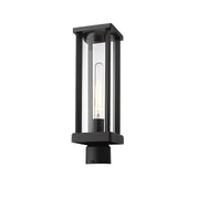 Z-Lite Glenwood 1 Light 5" Outdoor Post Mount, Black, Clear - 586PHMR-BK