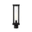 Z-Lite Glenwood 1 Light 5" Outdoor Post Mount, Black/Clear