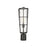 Z-Lite Helix 1 Lt Outdoor Post Mount Fixture, Black/Clear Seedy