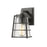 Z-Lite Helix 1 Light Outdoor Wall Sconce in Black/Clear Seedy