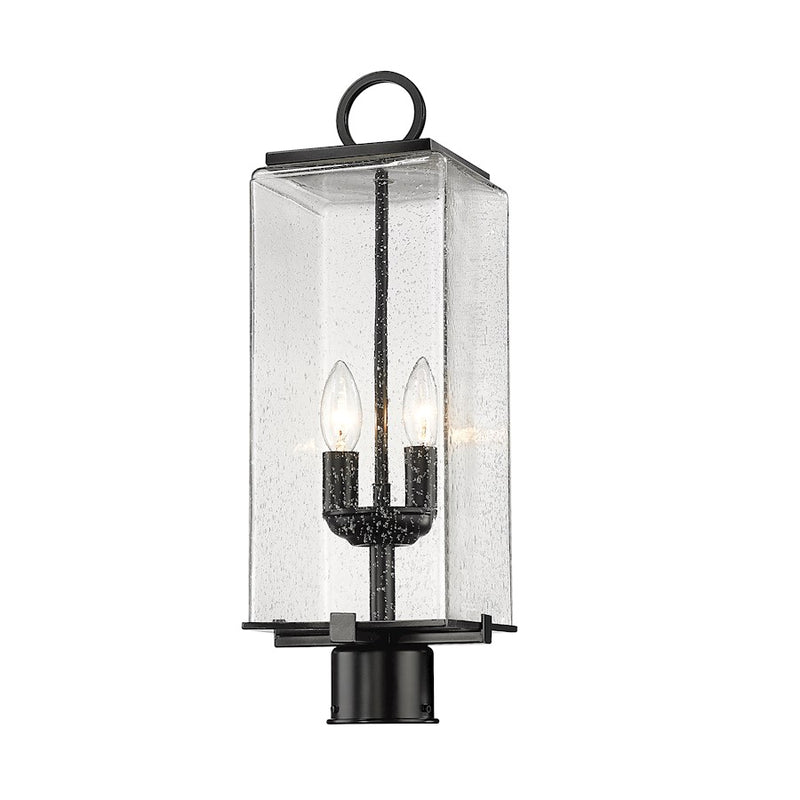 Z-Lite Sana 2 Light 20.25" Outdoor Post Mount, Black/Seedy