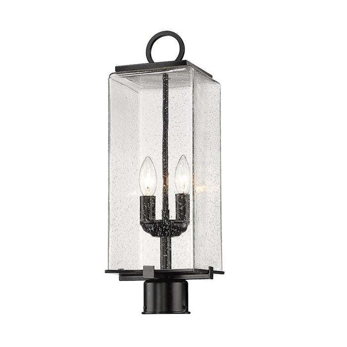 Z-Lite Sana 2 Light 20.25" Outdoor Post Mount, Black/Seedy
