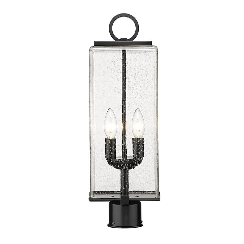 Z-Lite Sana 2 Light 20.25" Outdoor Post Mount, Black/Seedy