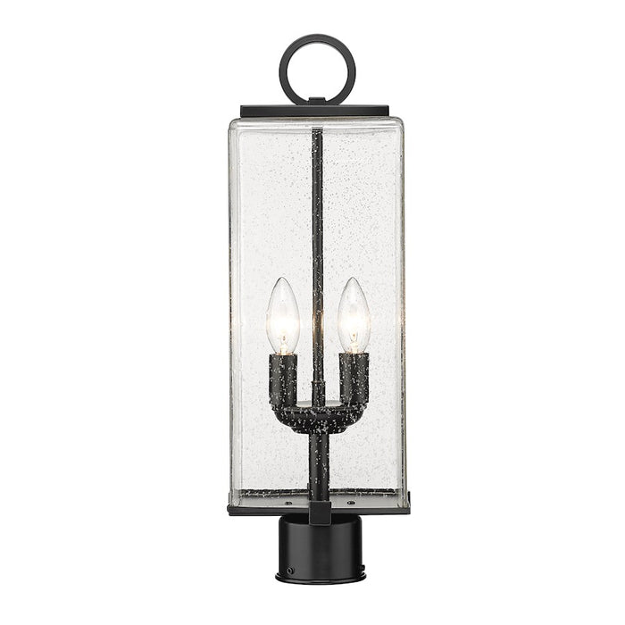 Z-Lite Sana 2 Light 20.25" Outdoor Post Mount, Black/Seedy