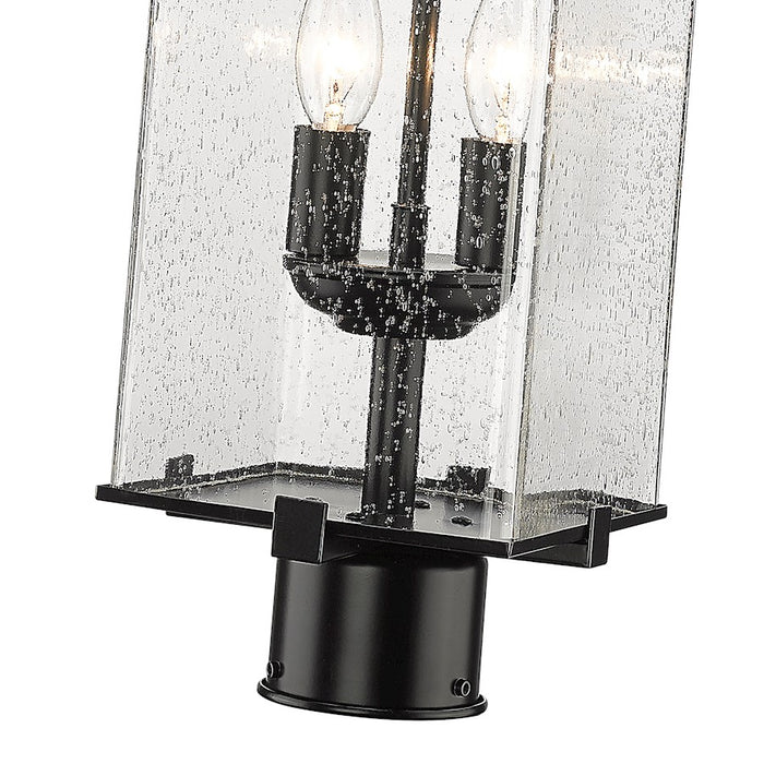 Z-Lite Sana 2 Light 20.25" Outdoor Post Mount, Black/Seedy