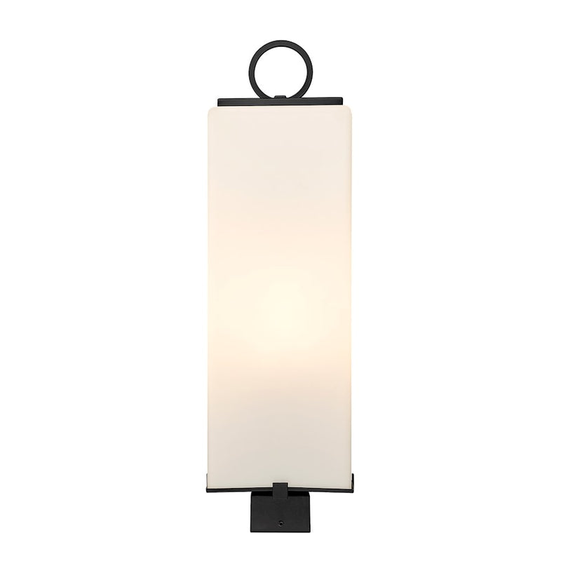 Z-Lite Sana 3 Light Outdoor Post Mount, Black/White Opal