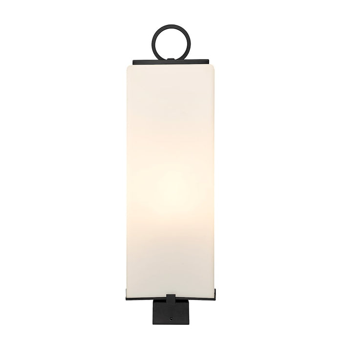 Z-Lite Sana 3 Light Outdoor Post Mount, Black/White Opal