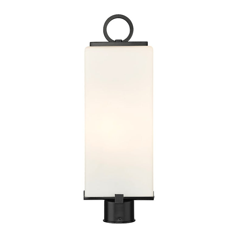 Z-Lite Sana 2 Light 20.25" Outdoor Post Mount, Black/White Opal