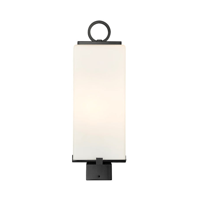 Z-Lite Sana 2 Light Outdoor Post Mount, Black/White Opal