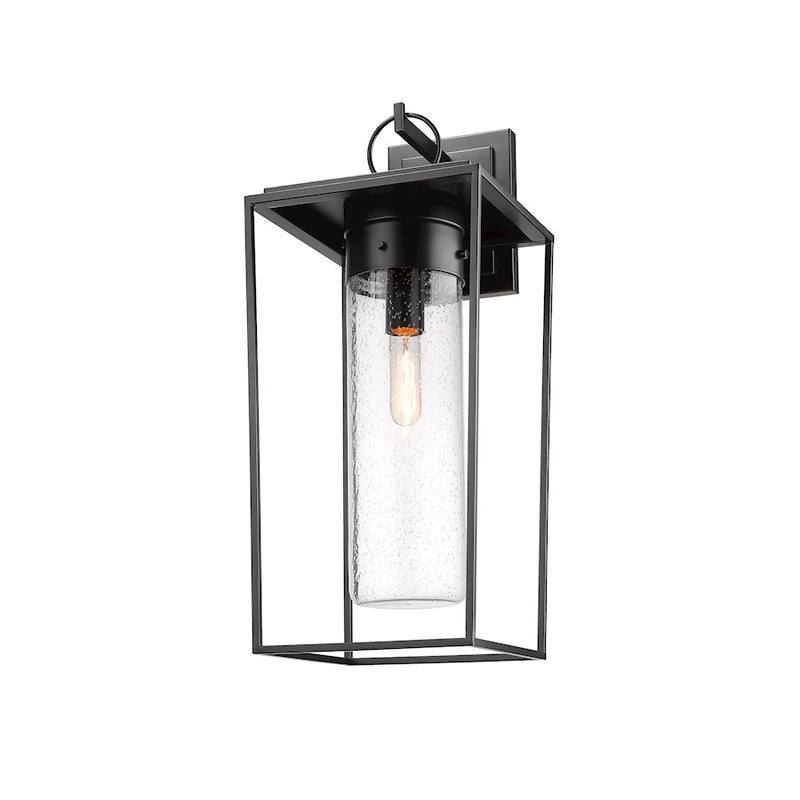 Z-Lite Sheridan 1 Light 11" Outdoor Wall Sconce, Black/Seedy