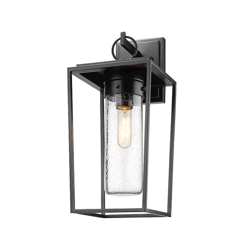 Z-Lite Sheridan 1 Light 9" Outdoor Wall Sconce, Black/Seedy