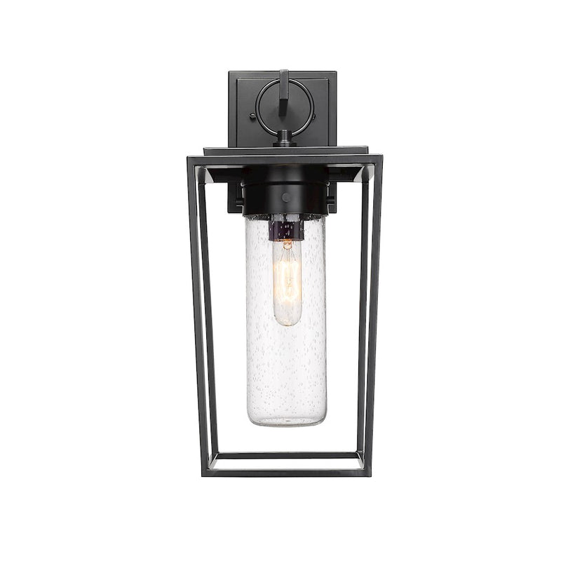 Z-Lite Sheridan 1 Light 9" Outdoor Wall Sconce, Black/Seedy