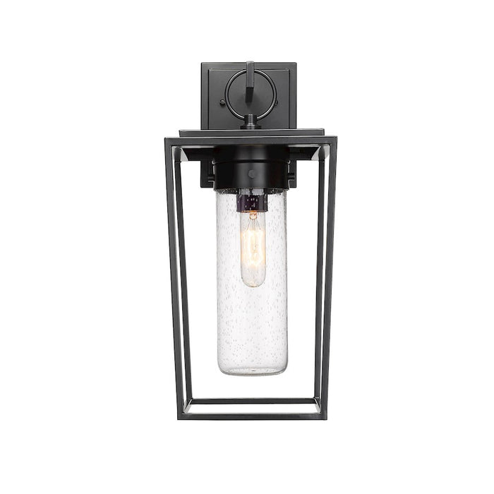 Z-Lite Sheridan 1 Light 9" Outdoor Wall Sconce, Black/Seedy