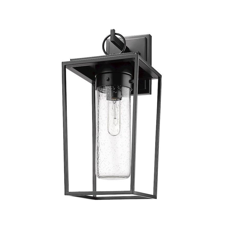 Z-Lite Sheridan 1 Light 9" Outdoor Wall Sconce, Black/Seedy