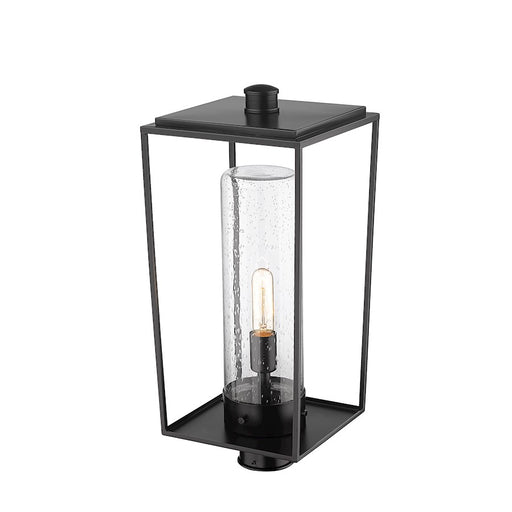 Z-Lite Sheridan 1 Light 22" Outdoor Post Mount/Round, Black/Seedy